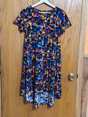 LuLaRoe disney print sz XS Multicolor Short Sleeve‎ A-Line Dress
